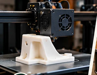 Close-up of an illustrative 3D-printed replacement component