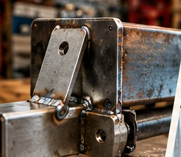 Illustrative welding and custom metal fabrication in a workshop